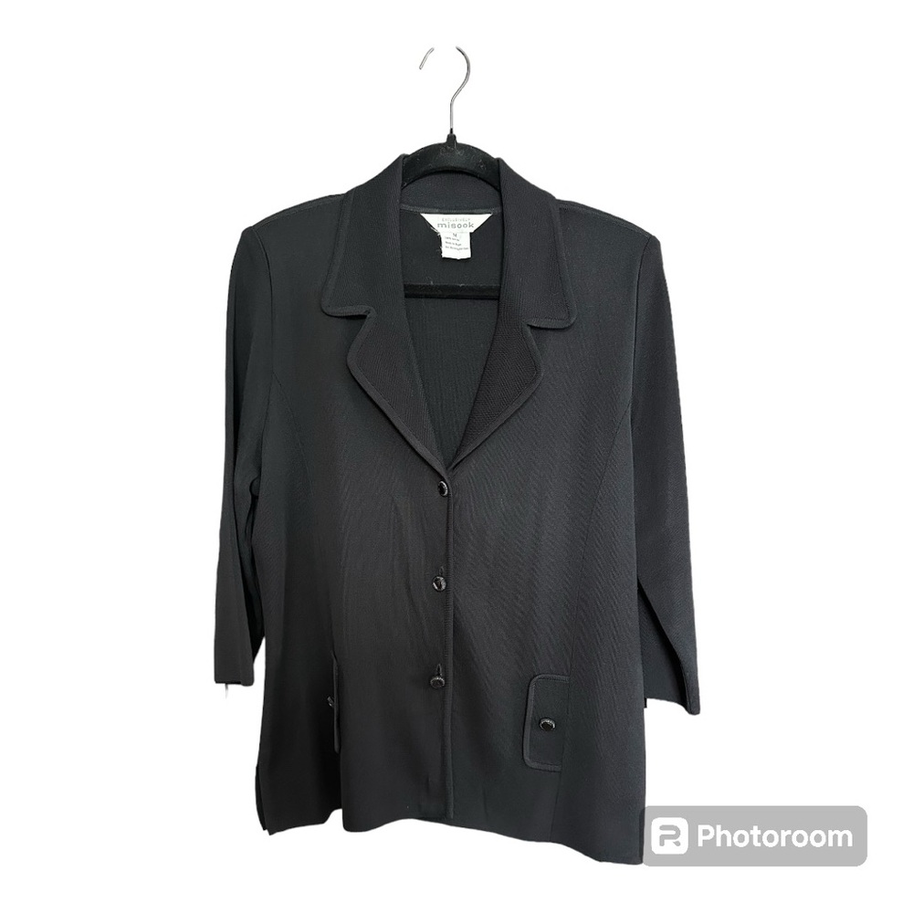 Misook Black Knit Jacket size Medium
